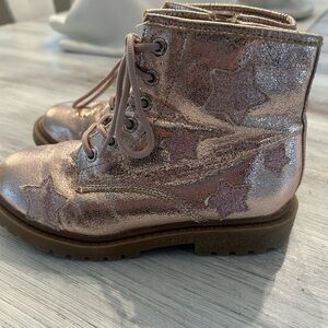 Kids Metallic Star Boots